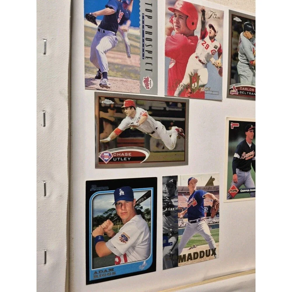 Baseball Card Lot Maddux Piazza Beltran Utley Jones Radke Riggs Bowman Topps...